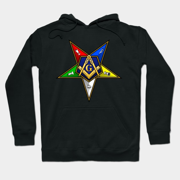 OES Masonic Emblem Order Of The Eastern Star Hoodie by Master Mason Made